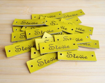 Clothing Labels, Leather Labels, Personalized Labels, Custom Clothing Labels, Knitting Labels, Custom tags, rustic color