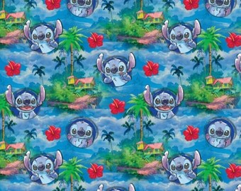 Disney Fabric - Disney Lilo & Stitch 61777 Hawaiian Nights 100% Cotton fabric by the yard, SC97