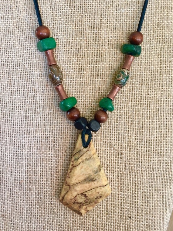 Exotic wood jewelry wood pendant Spalted Tamarind Caribbean