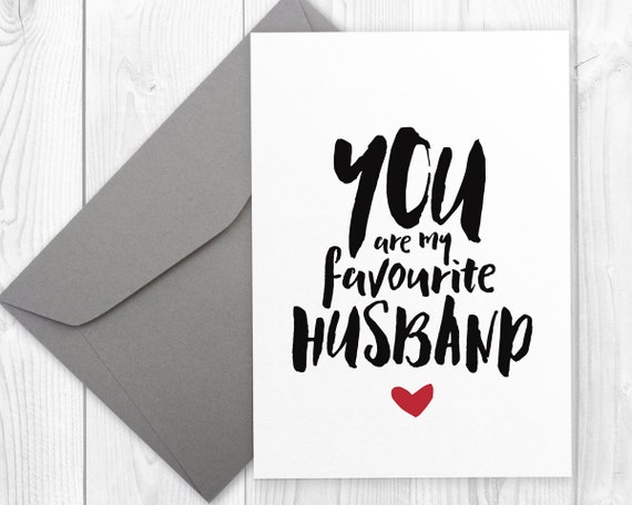 printable greeting card for husband you are my favourite