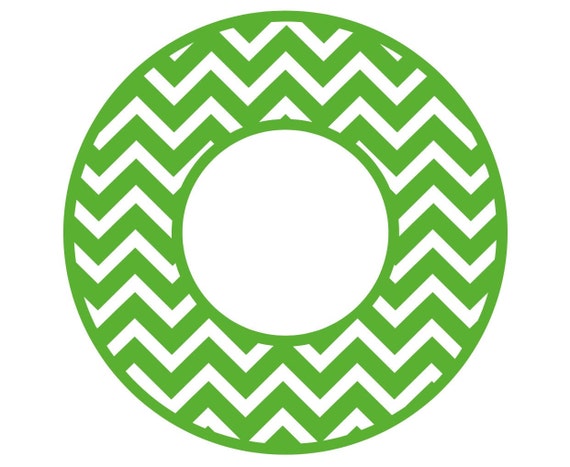 Download Circle Monogram Frame Chevron Pattern SVG Cut File from ...