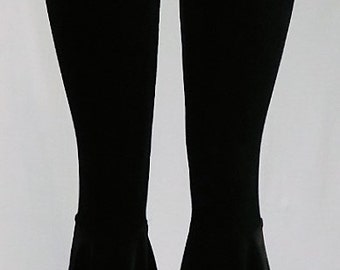 black velvet stretch pants