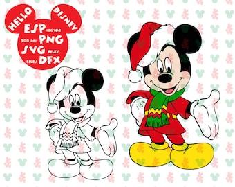 Download Christmas mickey svg | Etsy