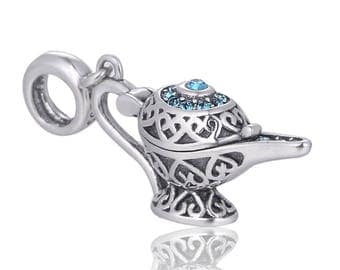 Aladdin Magic Genie Lamp Wunderlampe Pendant Charm|925 Sterling Silver - Gift Packed