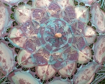 Parasol pastel tones steampunk