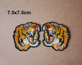 A pair tiger patch, animal patch, decorate gift patch, Embroidery patch, Embroidered patches, Iron on patches, Sew on patch, WS-224