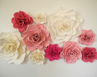 12 Piece Paper Flowers