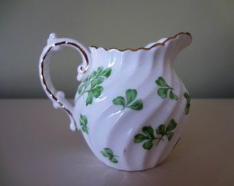 Aynsley Creamer English Porcelain Shamrock Saint Patricks Day
