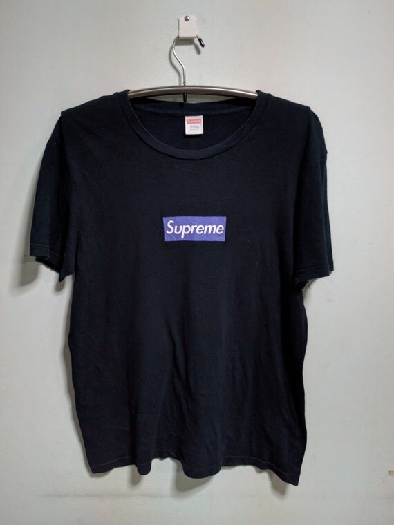 Supreme Box Logo Purple Men's T-Shirt Size L