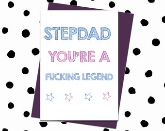 Funny Father's Day Card for Step Dad Stepdad Card