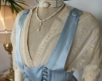 1917 Elegant Afternoon Dress, Antique Dress, antique gown, Edwardian dress, ca. 1917