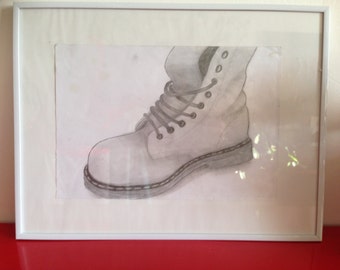Overlooks me framed original drawing Dc Martens