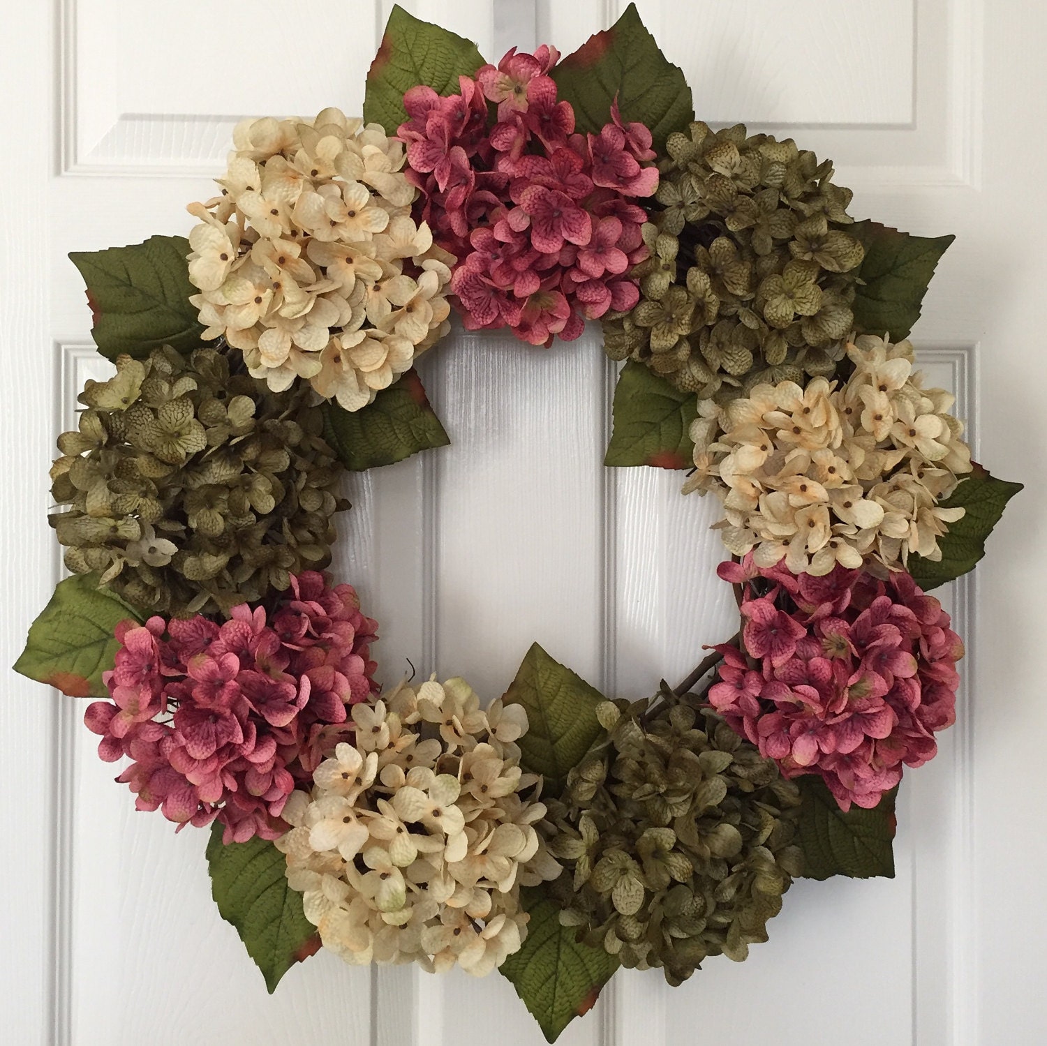 Spring Hydrangea Wreath - Spring Wreath for Front Door - Grapevine Wreath - Hydrangea Door Hanger - Door Decoration - Flower Door Wreath