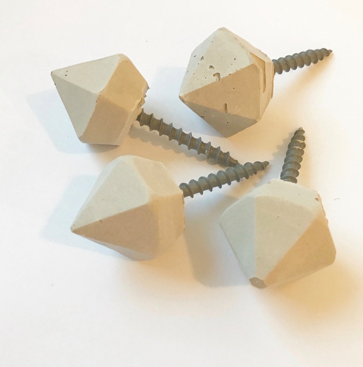 Cement Diamond Knob Geometric Knob Modern Kitchen