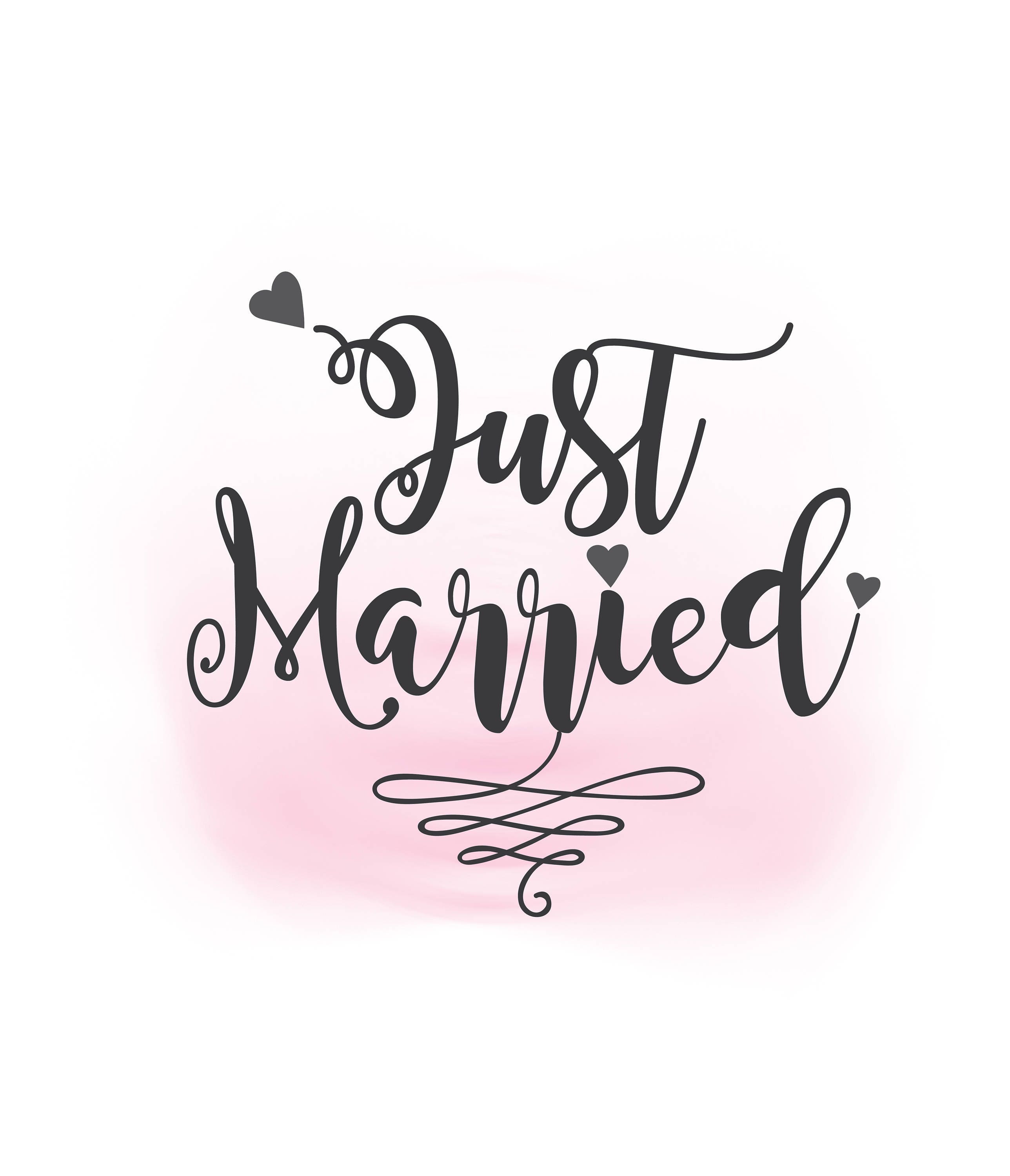 Download Just Married SVG clipart wedding annuncment Just married