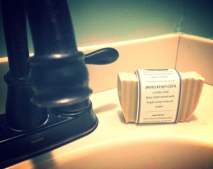 Bhagavad Gita Book Soap- Castille Soap, Handmade Soap, Natural Soap, Cold Process Soap, Handcrafted Soap