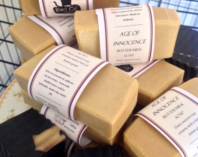 Age of Innocence Buttermilk Soap- Book Soap- Vegan Soap, Handmade Soap, Natural Soap, Cold Process Soap, Handcrafted Soap