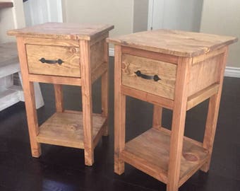Custom Farmhouse Nightstand End Table | Small Nightstand End Table | End Table | Farmhouse Nightstand | Farmhouse End Table | Wood Furniture