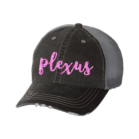 Plexus Distressed Glitter Ladies Trucker Baseball Hat mesh
