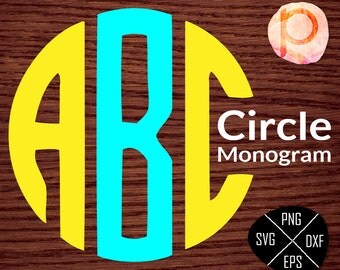 Circle Monogram SVG Font Letters Alphabet*Initial Circle Monogram svg,clipart,eps,dxf,png,jpg*Cutting File*Cricut*Silhouette Studio*Sure Cut