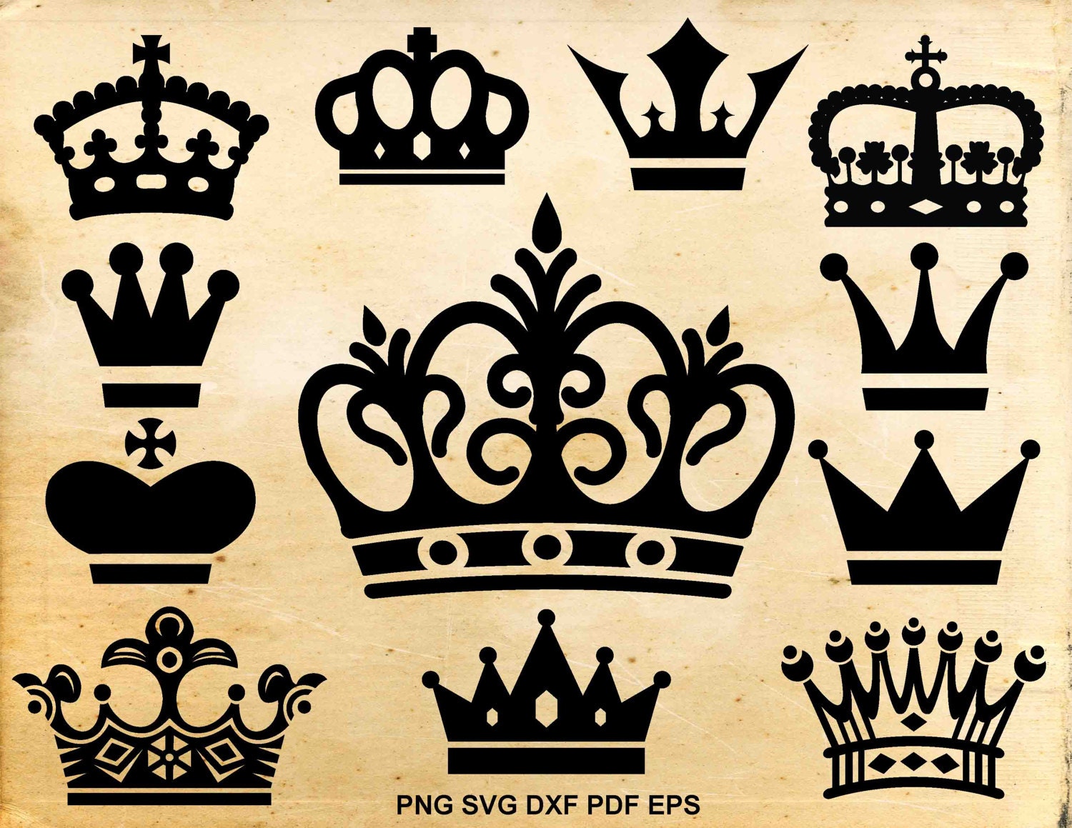Download Crown svg file Crown clipart Queen crown King crown Cut