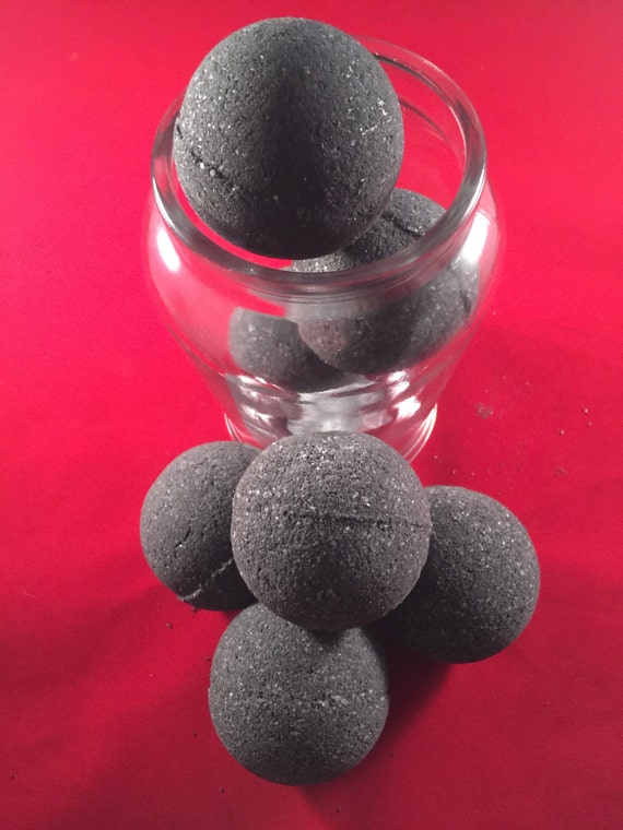 Items similar to Black bath bomb, bath bomb, gothic bath bomb, bath