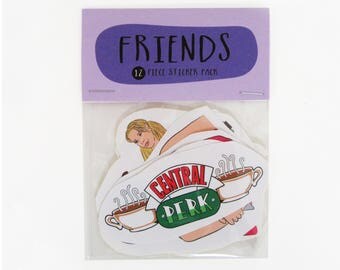 FRIENDS 12 pc sticker set, Friends tv show, Friends sticker pack, Friends sticker set, Friends stickers, TV shows, 90’s, fun gift