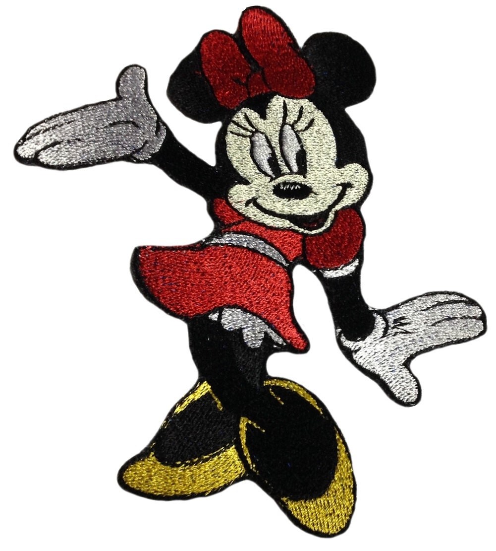 Minnie mouse patch iron on applique sewing on patches iron on appliques