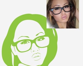 custom portrait, custom svg, face svg, cricut image, cricut art, personal svg, personalize svg, personal portrait, digital portrait