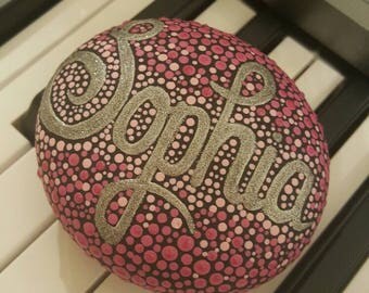 Hand painted rocks, painted stone, rock art, mandala stones,personalized gifts, name rock