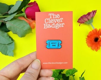 Cinema Ticket Movie Lover's Film Lover's Enamel Pin - Pin Badge - Lapel Pin - Father's Day Gift