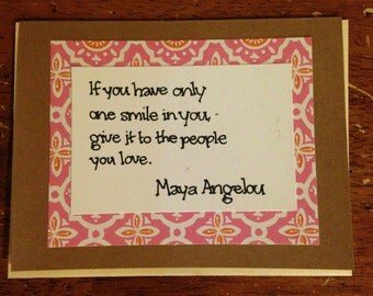 Maya angelou card | Etsy