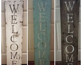 Rustic Wood WELCOME Sign for Porch | Rustic Welcome Sign | Farmhouse Welcome Sign | Porch Welcome Sign | Farmhouse Décor | Large Welcome