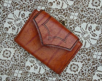 Vintage Princess Gardner wallet, Cowhide trifold and coin purse