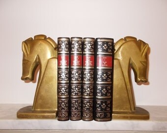 Art Deco Cubist Horse head bookends