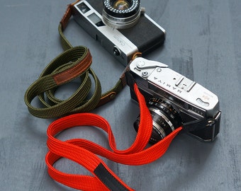 Personalized : Camera strap neck handmade for mirrorless camera, fixed lenght. Make special for birthday gift