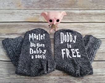 Harry Potter Dobby socks, house elf, Dobby is free, HP, Dobby, bookish gift, Master has given Dobby a Sock, harry potter, bookstagram