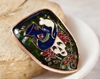 Hatter Enameled Brooch