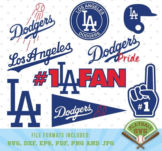 Los Angeles Dodgers SVG files baseball designs contains dxf