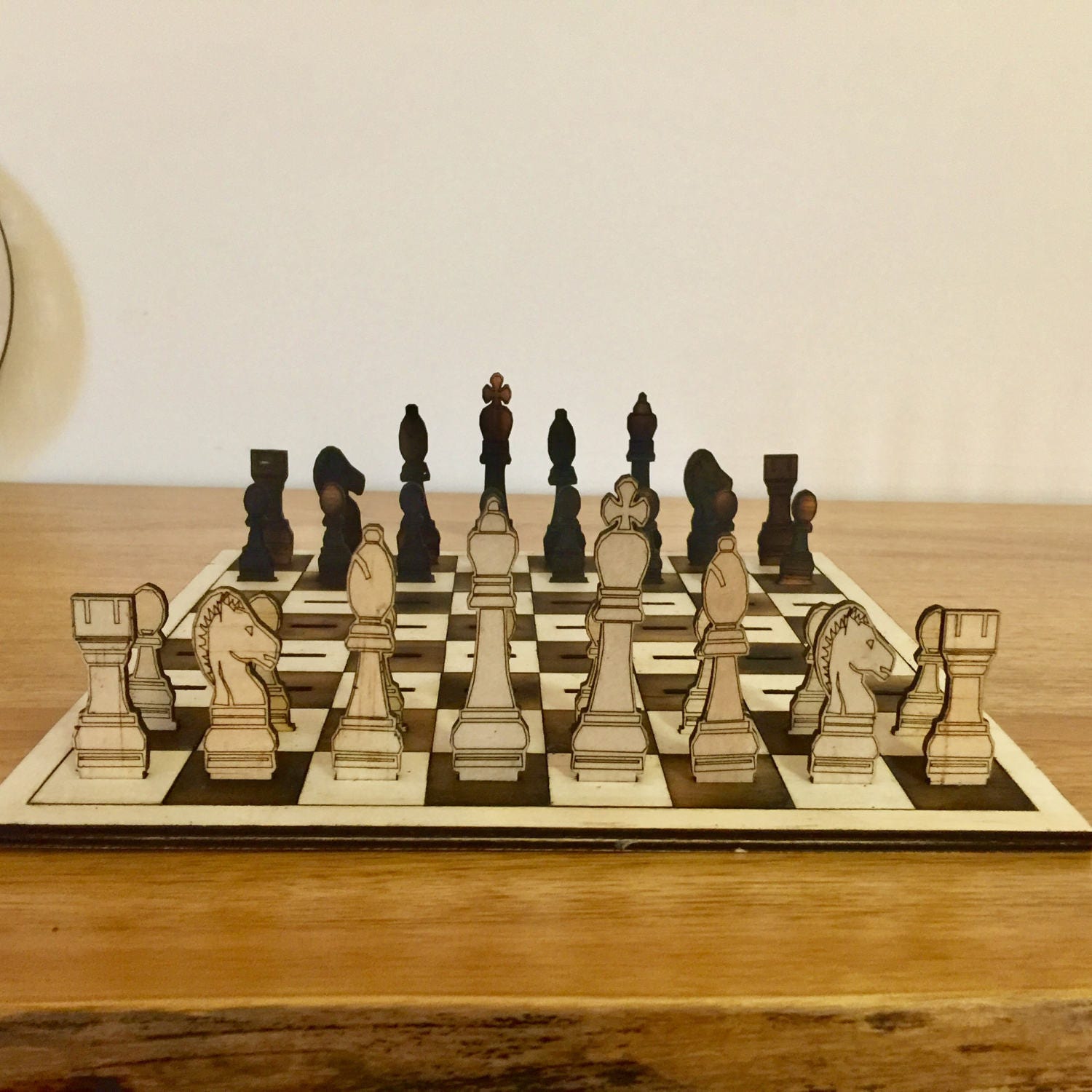 Chess Set Home Decor Laser Cut