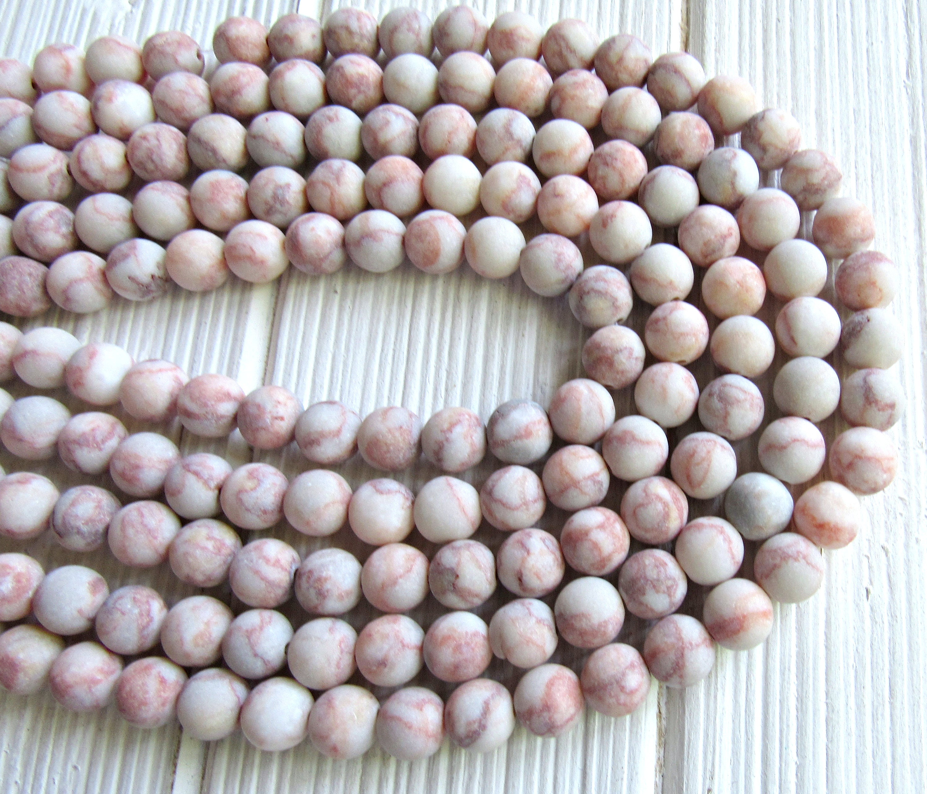 Matte Red vein Jasper 8mm red vein Jasper full strand A