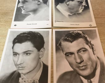 Set of 4 pictures of film Stars from the 30s