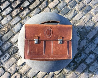 Vintage Leather Doctors Satchel Bag