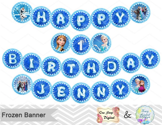 Printable Frozen Banner Frozen Birthday Party Banner Instant