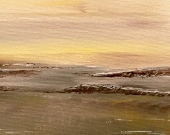 Acrylic painting / darkness / desert