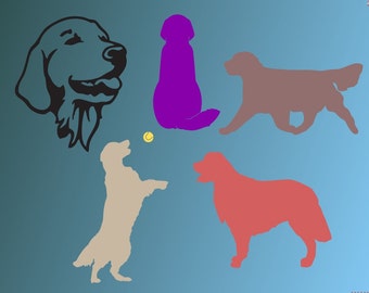 Golden retriever face dog SVG Clipart Cut Files Silhouette Cameo Svg for Cricut and Vinyl File cutting Digital cuts file DXF Png Pdf Eps