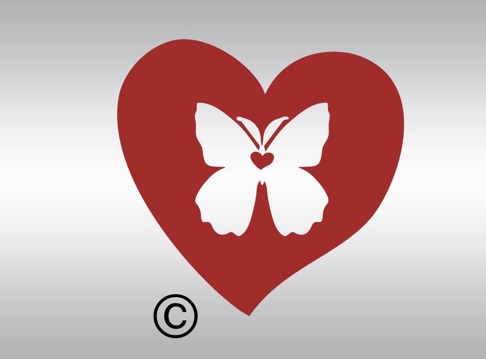 Download Butterfly heart SVG Clipart Cut Files Silhouette Cameo Svg