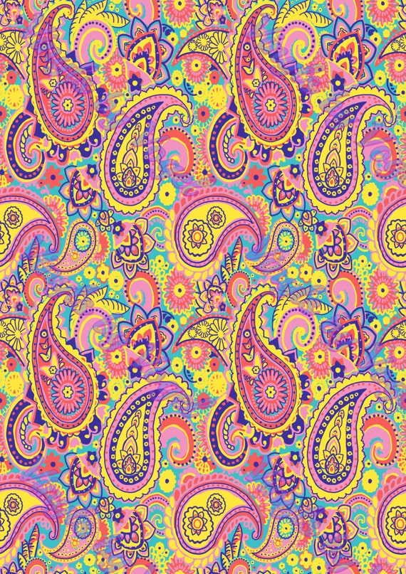 Pink/Yellow Paisley