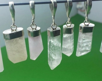Morganite Pendants With Pure Silver 10 Pieces