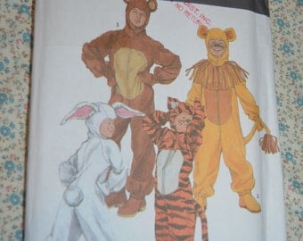 Simplicity 9808 Boys and Girls Animal Costumes Sewing Pattern - UNCUT - Size 2 - 4 , 6 - 8 , 10 -12